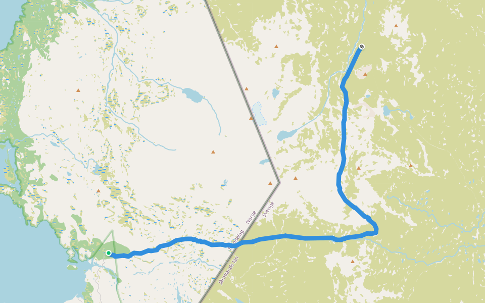 Sylarna - Nedalshytta Sommarled walking route map in Nedalshytta