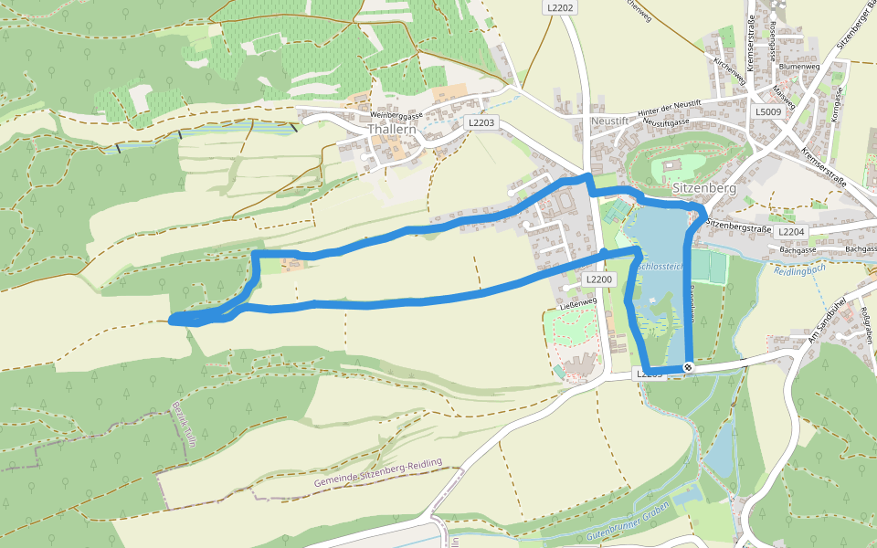 Vielfalt des Lebens walking route map in Sitzenberg