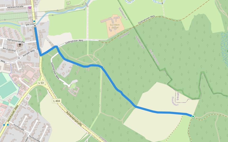 Neanderlandsteig Zuweg Gerresheim
