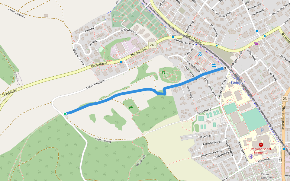 Pleerecke - Burgdorf/Steinhof walking route map in Burgdorf