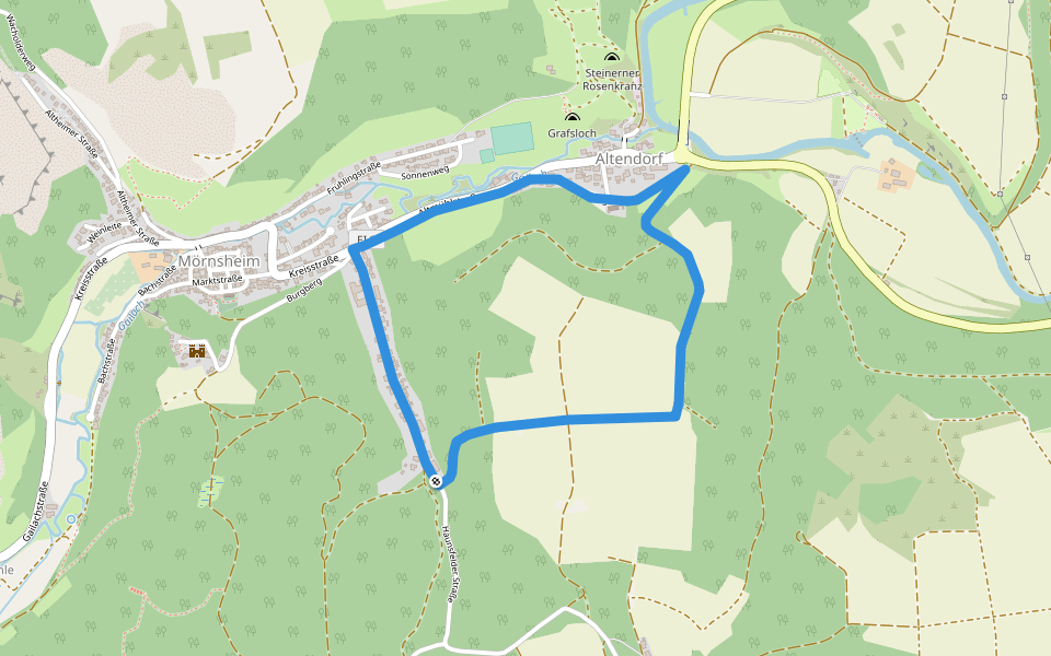 Rundweg Mörnsheim 2 walking route map in Mörnsheim