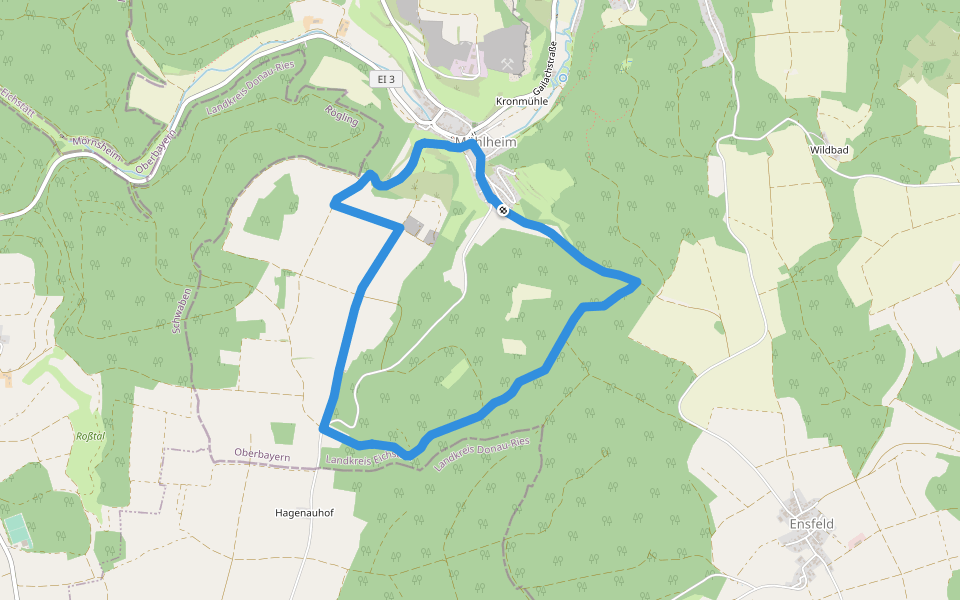 Rundweg Mörnsheim 4 walking route map in Mörnsheim