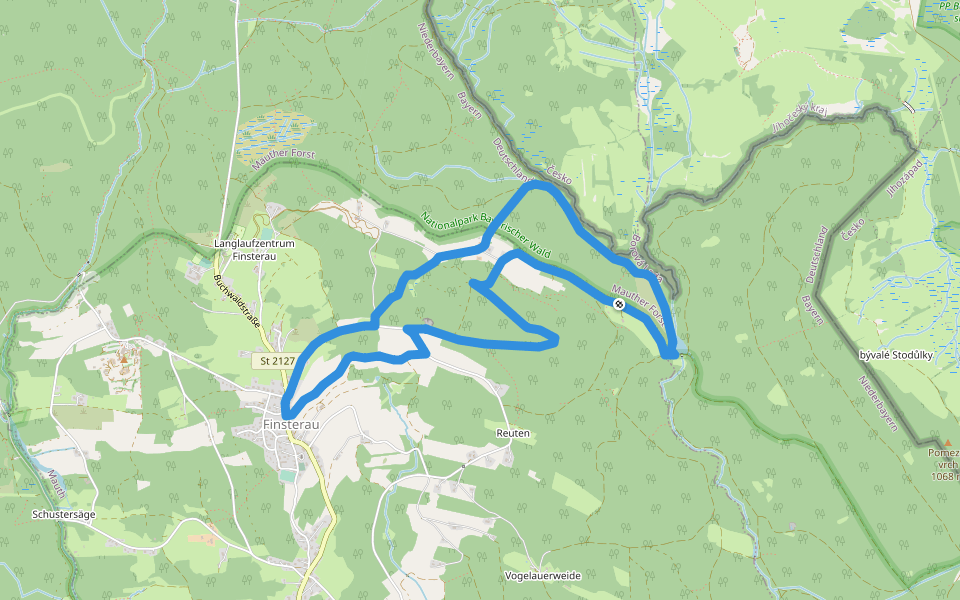 Wachtelkönig · Chřástal polní walking route map in Mauth
