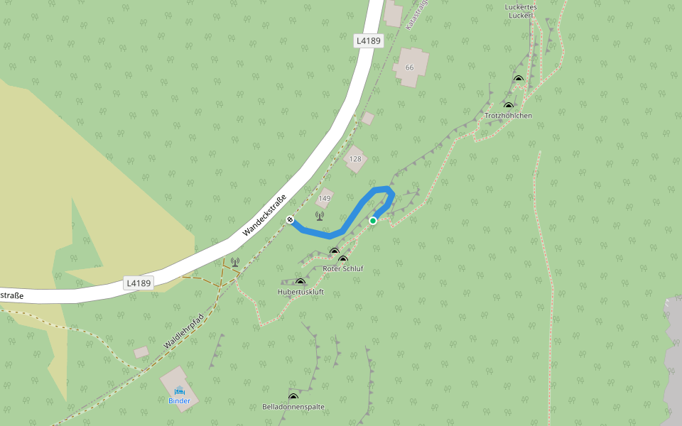 Alois-Hanß-Steig walking route map in Dreistetten