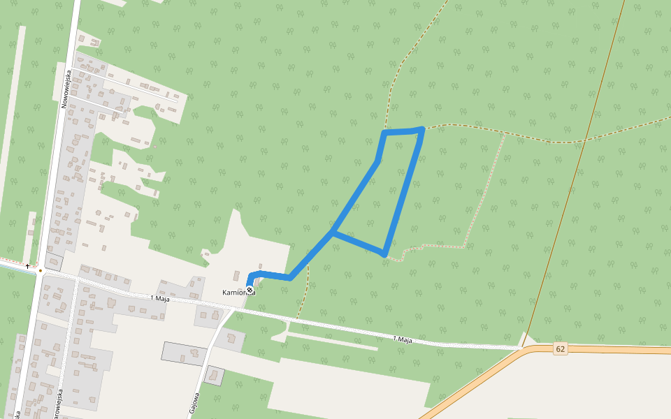 Mój las - wersja krótka walking route map in Łochów