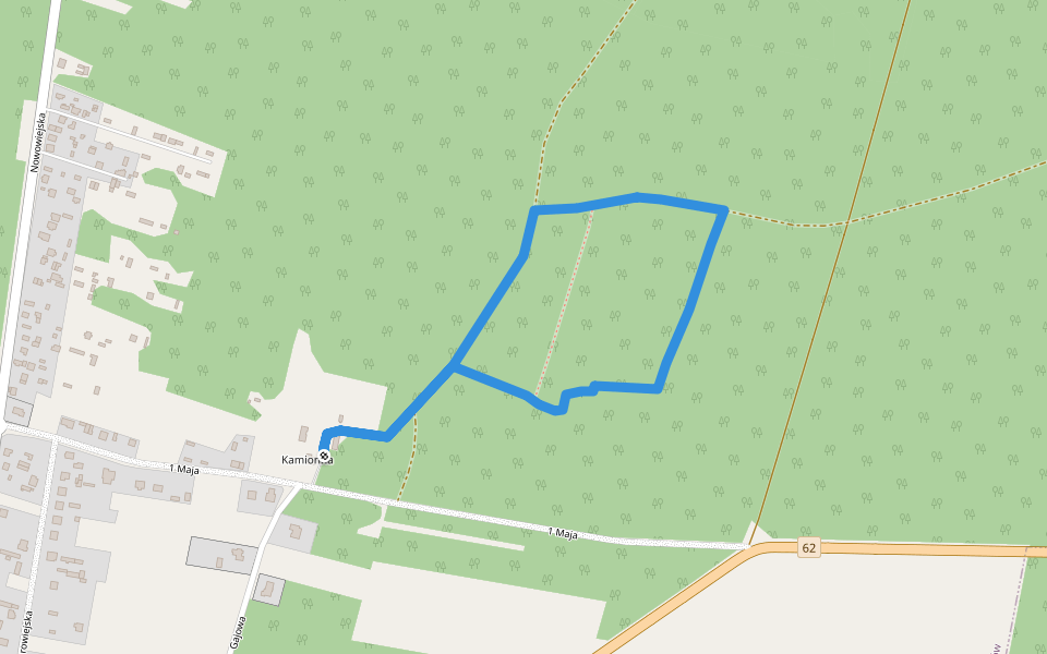 Mój las - wersja długa walking route map in Łochów