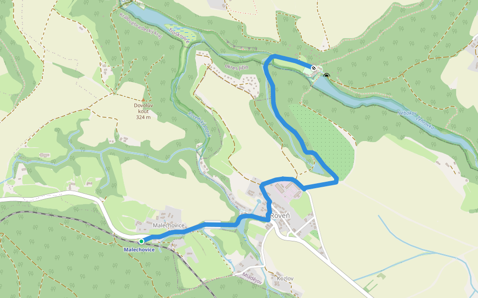 [M] Nebákov - Malechovice walking route map in Libošovice