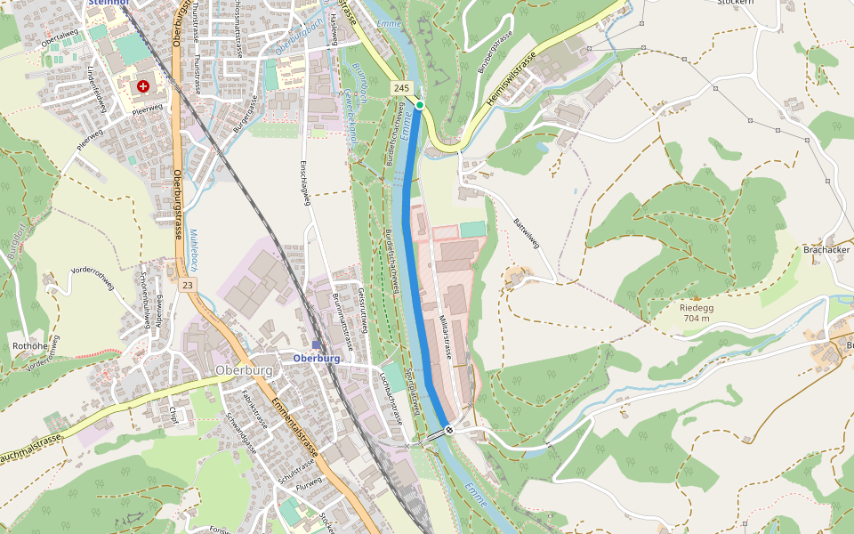 Heimiswilbrügg - Lochbachbrügg walking route map in Burgdorf