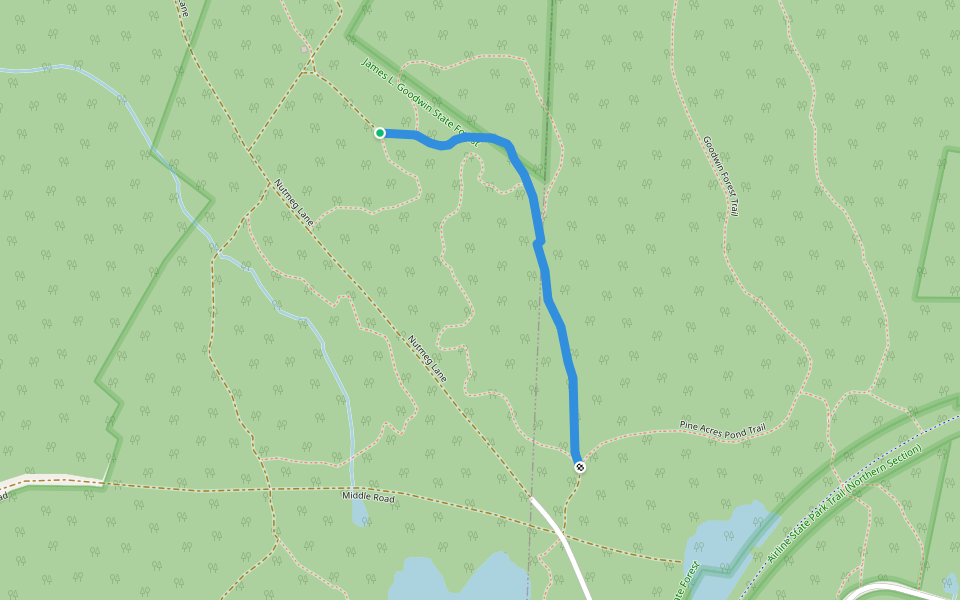 Orange Connector walking route map in Chaplin