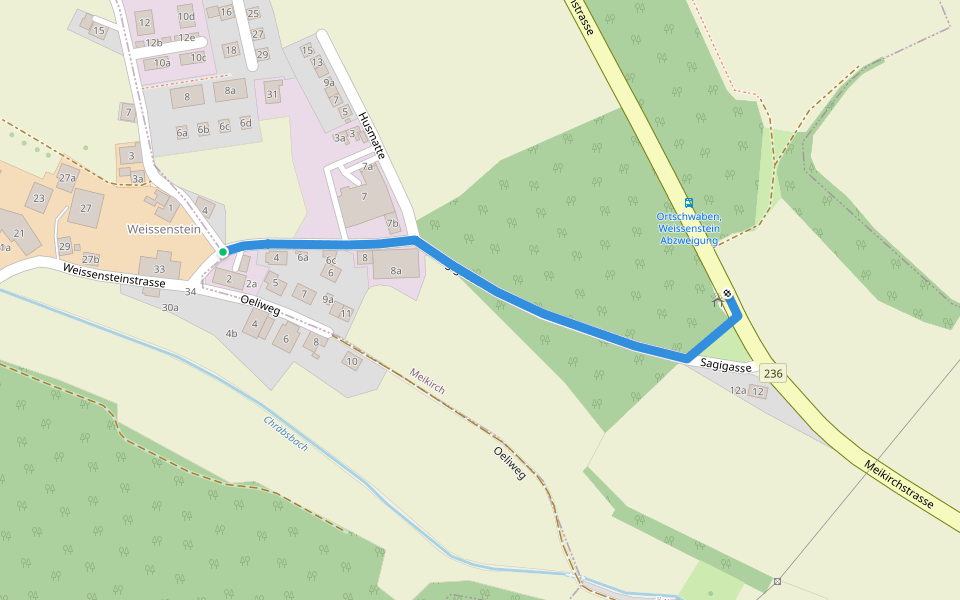 Weissenstein walking route map in Wohlen bei Bern