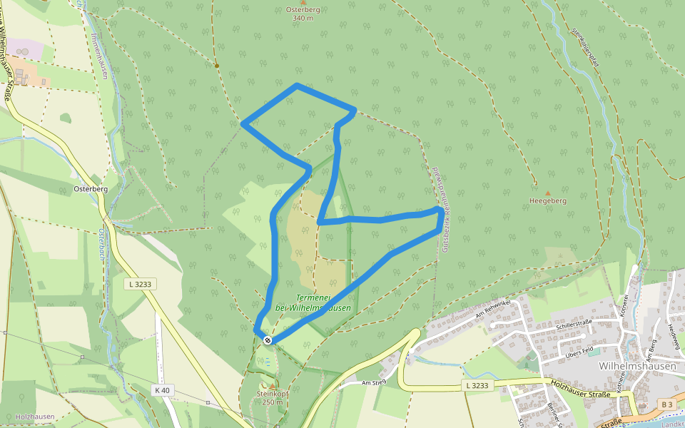 Fuldatal-Knickhagen, Rundweg 3 walking route map in Fuldatal