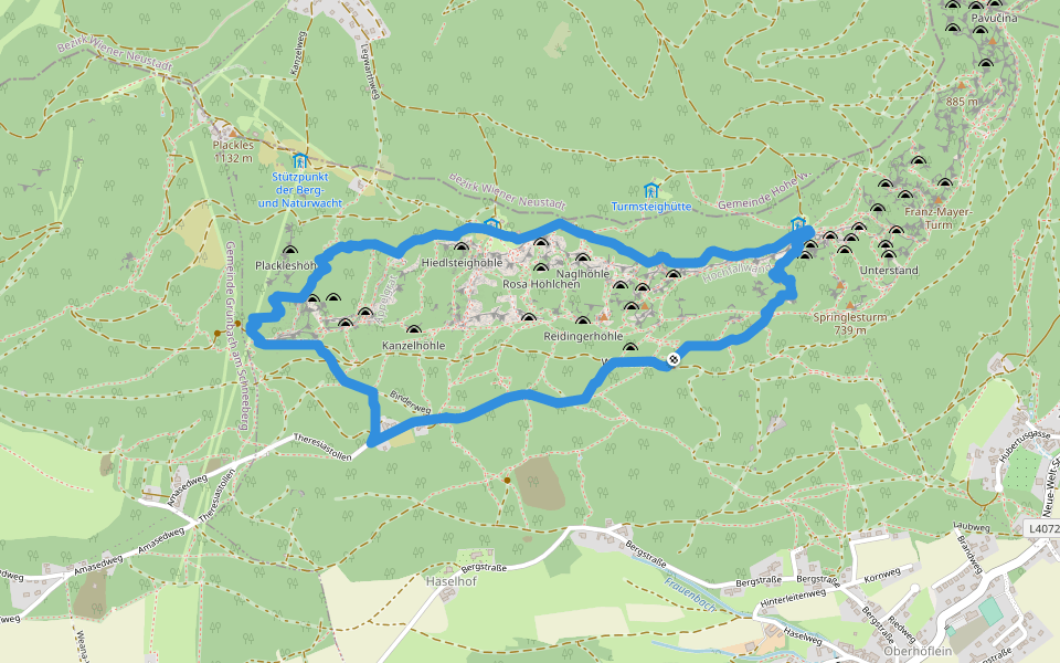 Springlessteig-Runde walking route map in Seiser Toni