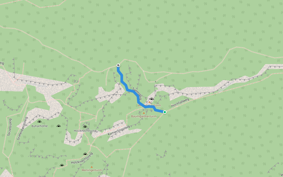 Turmsteig walking route map in Maiersdorf
