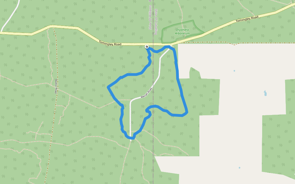 Ochre Walk walking route map in Dryandra