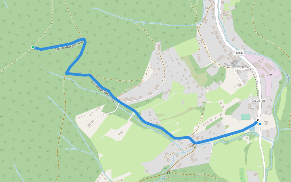 [Ž] Pod Černou Bařinou - Rozsošné walking route map in Rajnochovice