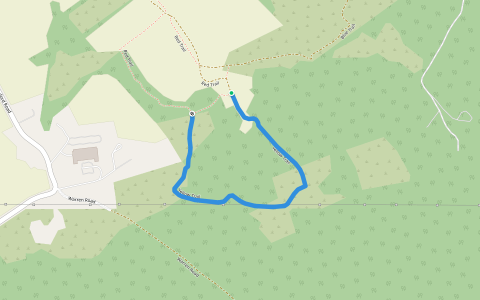 Yellow Trail walking route map in Mansfield Township