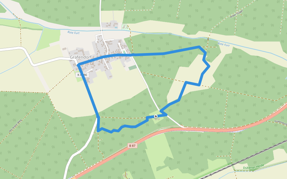 Waldlehrpfad Gräfendorf walking route map in Mockrehna