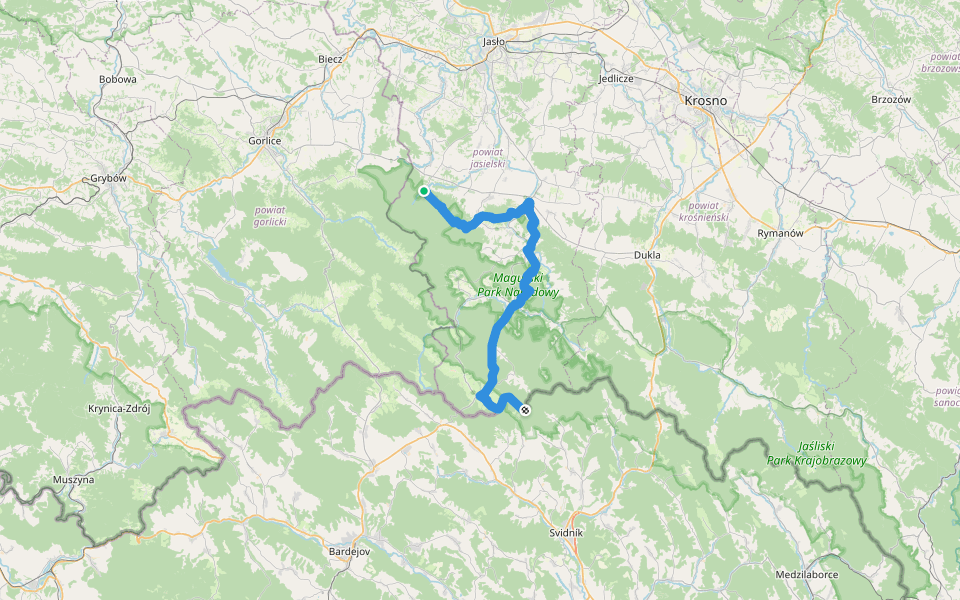 Filipovske Sedlo - Folusz walking route map in Folusz