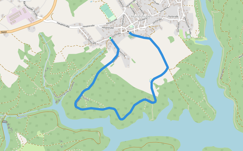 Ww Hammerber Rrunde walking route map in Stützengrün