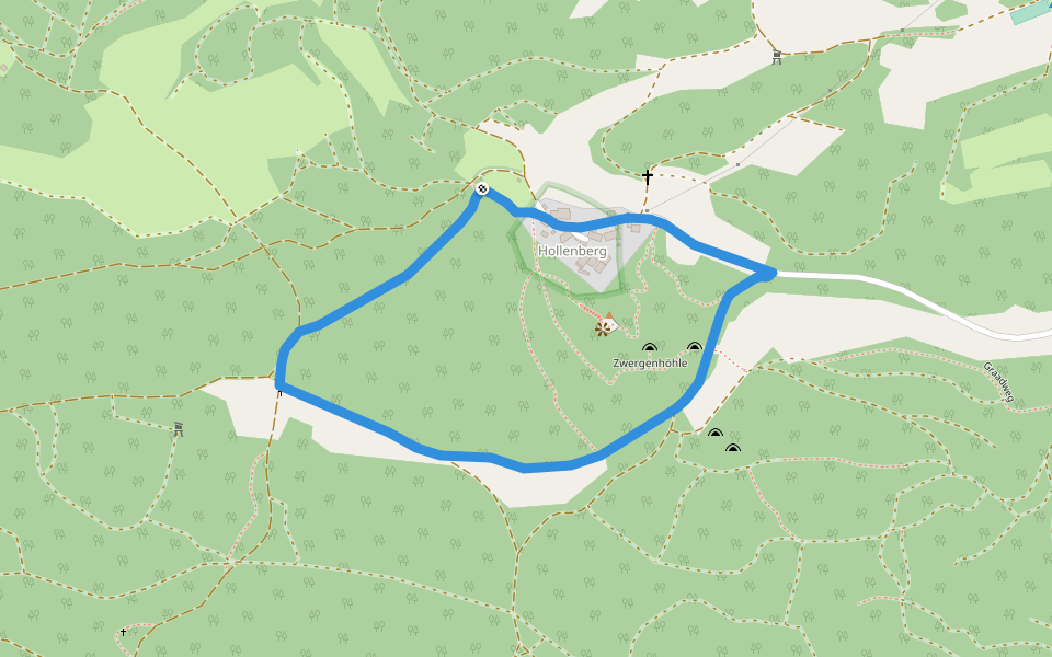 Rundweg Hollenberg 1 grün walking route map in Pegnitz