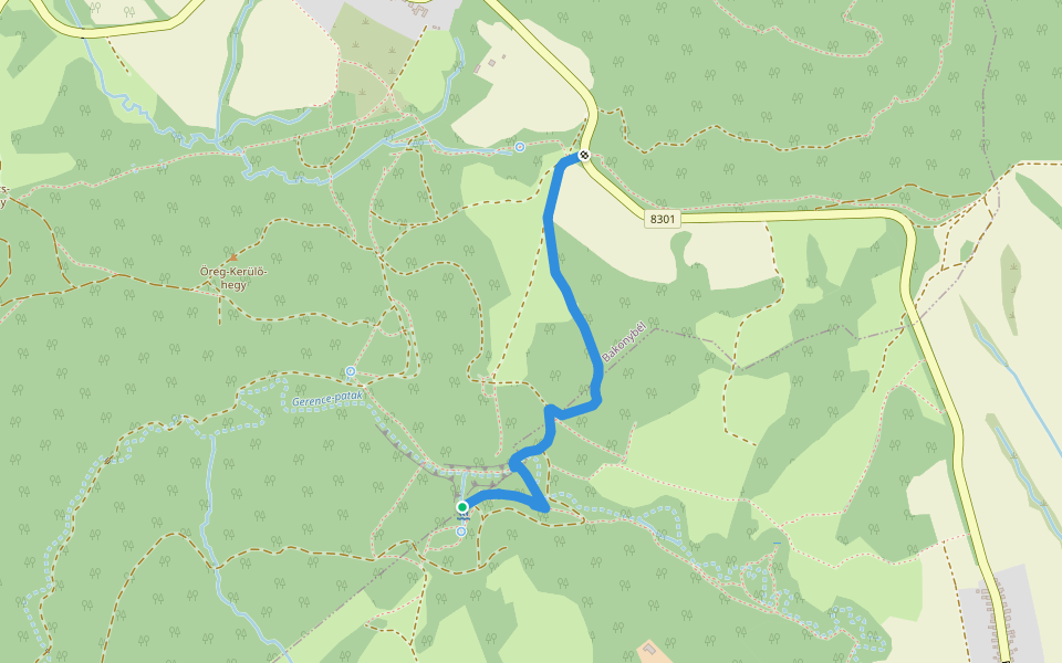 Z▲ walking route map in Pénzesgyőr