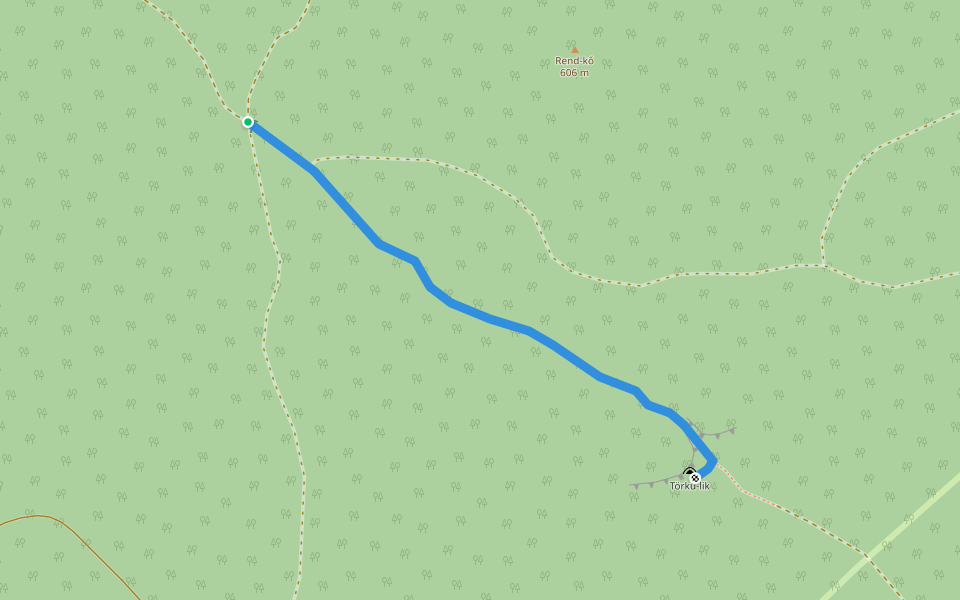 SΩ (Törkő-lik) walking route map in Hárskút