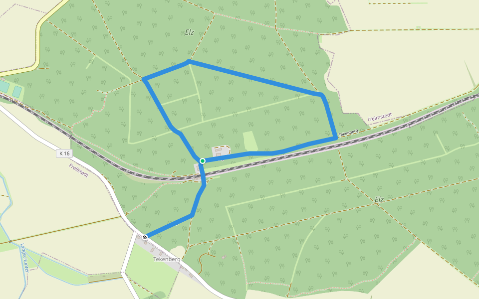 Elz Rundwanderweg 2 walking route map in Wolsdorf
