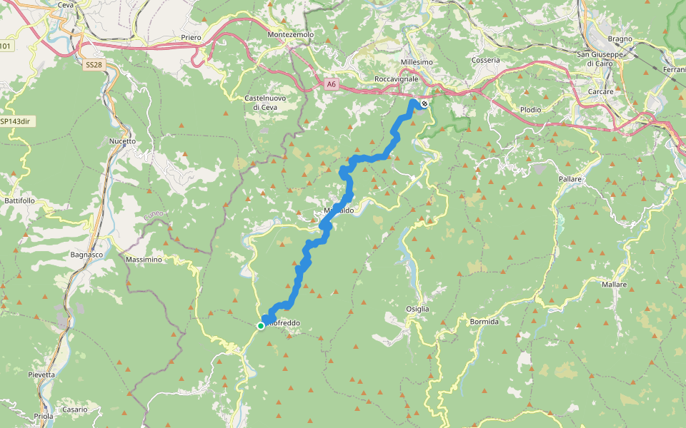 Bormida Natura - Tappa 9 walking route map in Ferriera Nuova