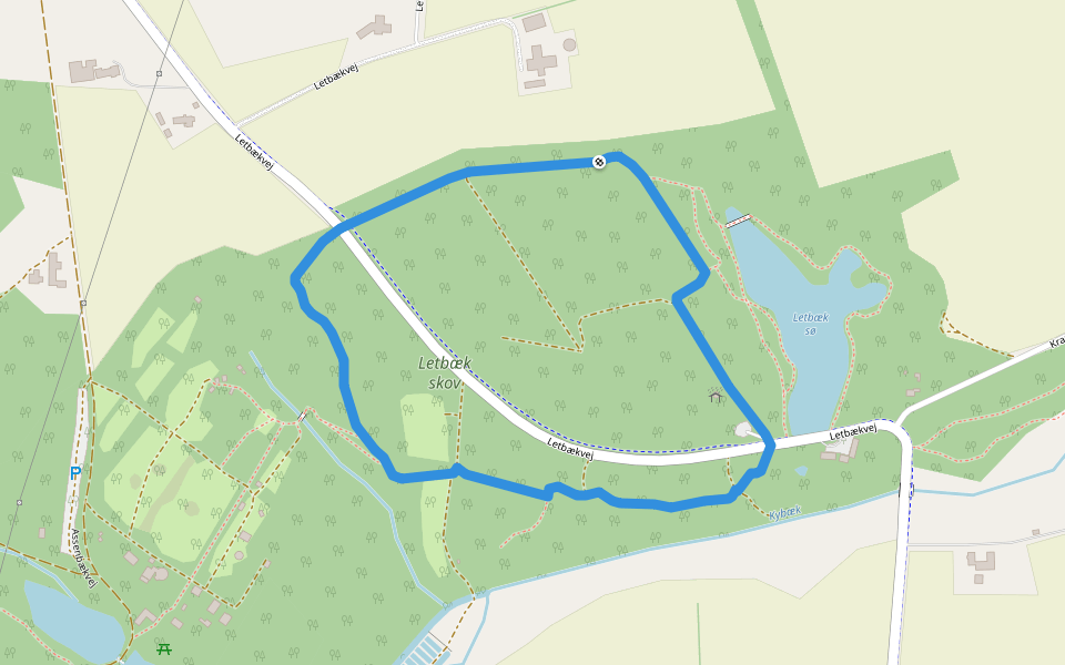Sti 2: Natur stien walking route map in Tistrup