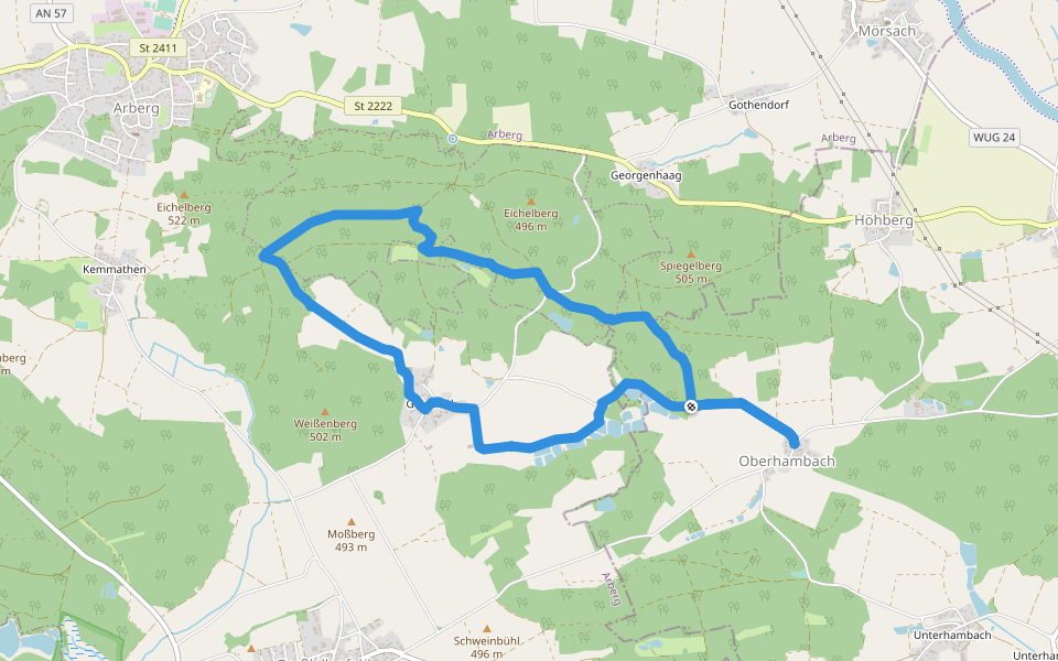 Veni-Vidi-Vici Weg walking route map in Gunzenhausen