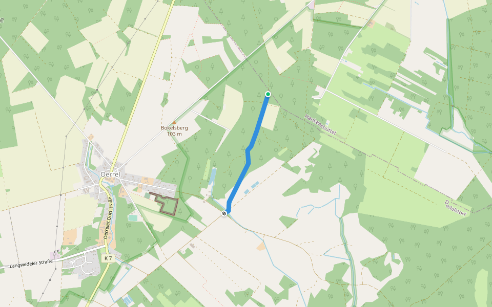 Wanderweg 2 walking route map in Dedelstorf
