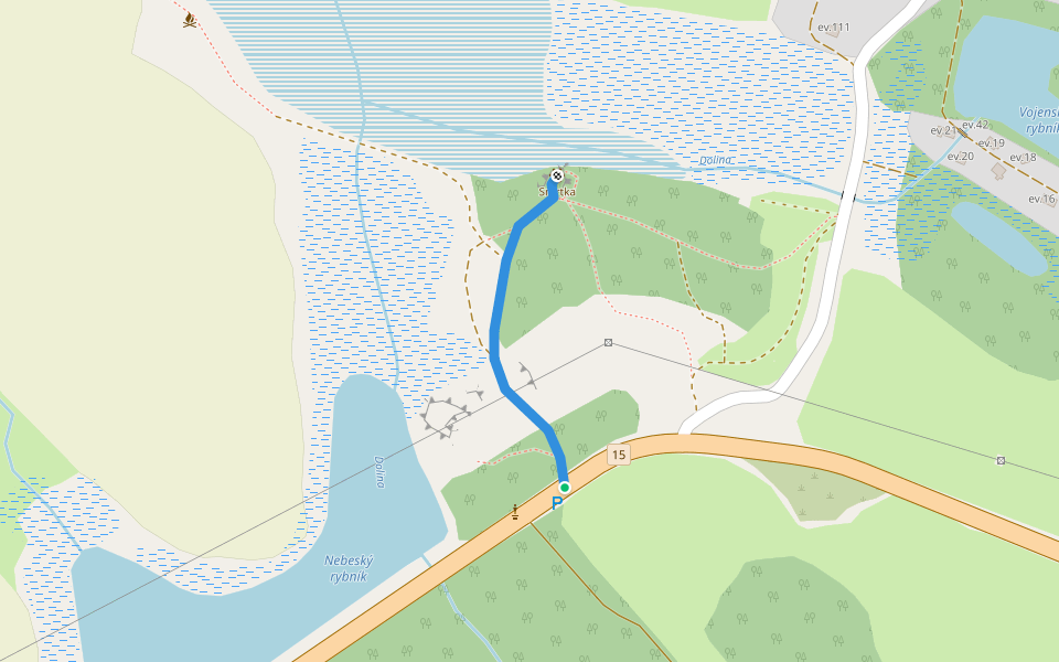 [Č] Odbočka vyhlídka walking route map in Stvolínky