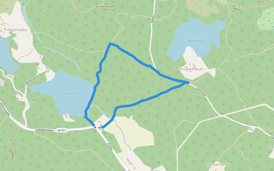 Puttbopromenaden walking route map in Falun