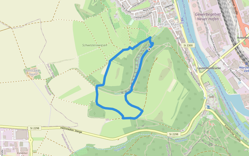 Wasserlehrpfad Zell walking route map in Zell am Main