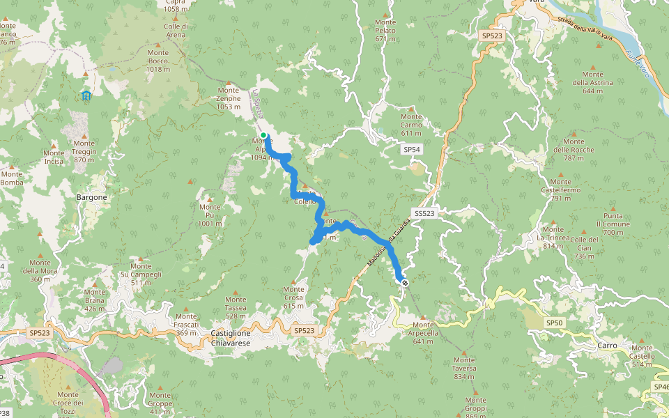 Sanctuary of Velva Monte Alpe Hiking Trail Liguria Pacer