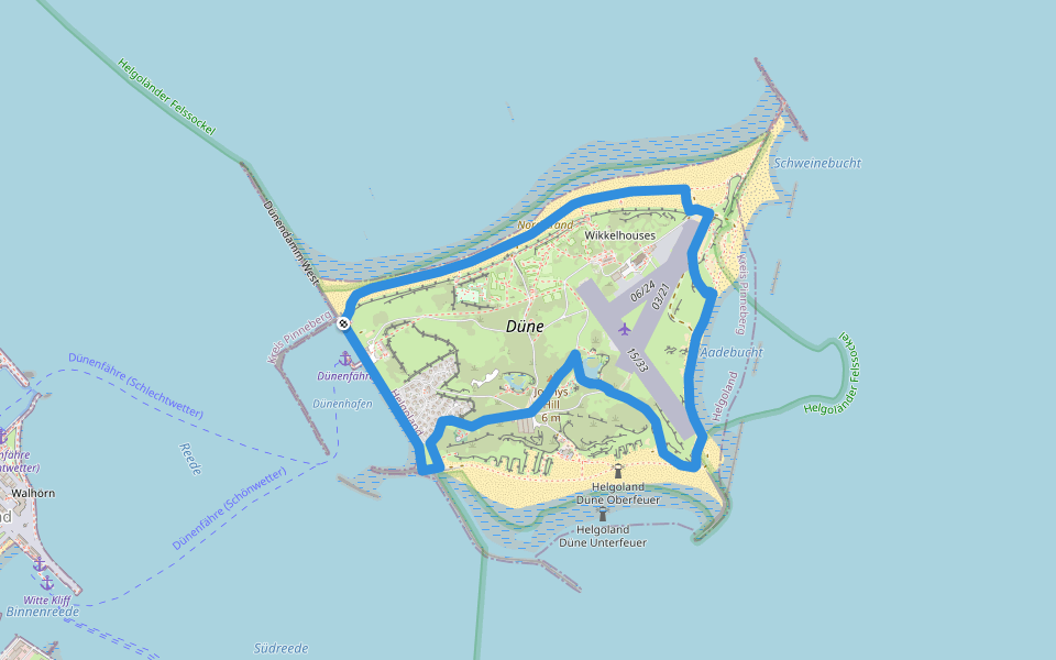 Naturlehrpfad walking route map in Helgoland