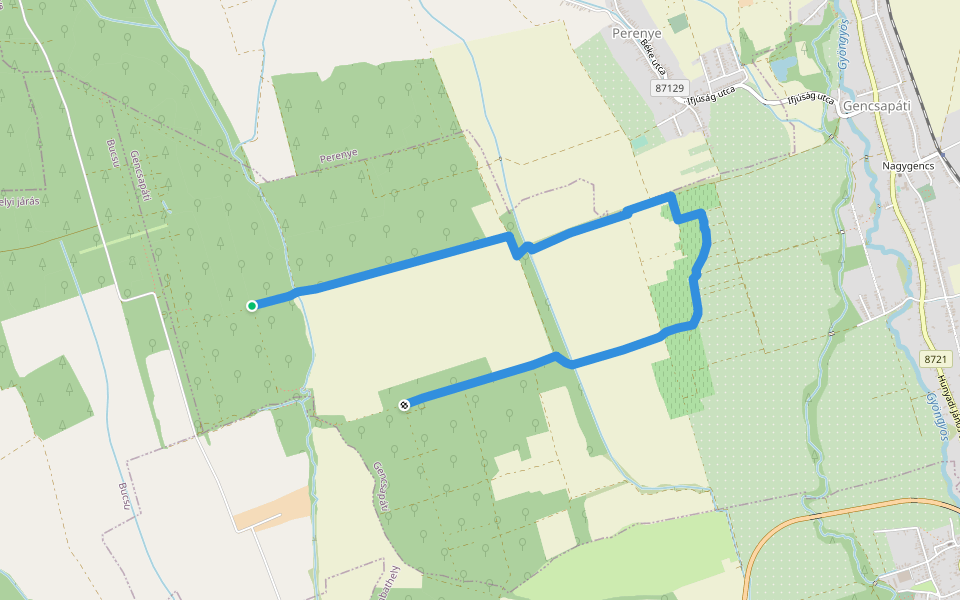 K● (RPDDK – Gencsapát,i Szentkút) walking route map in Gencsapáti