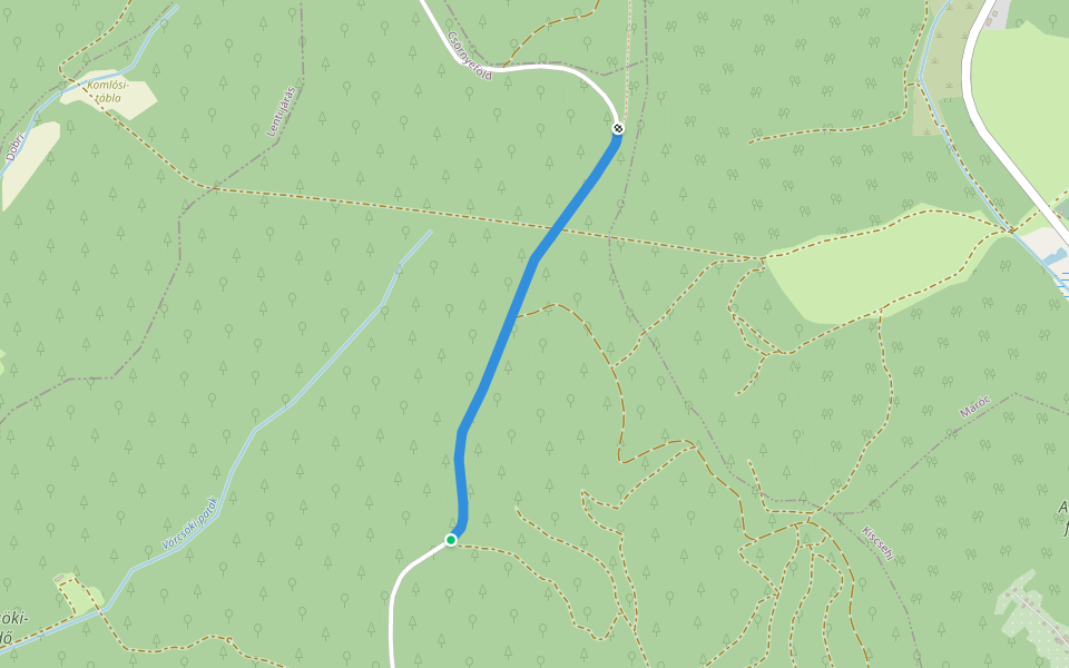 P+ walking route map in Csörnyeföld