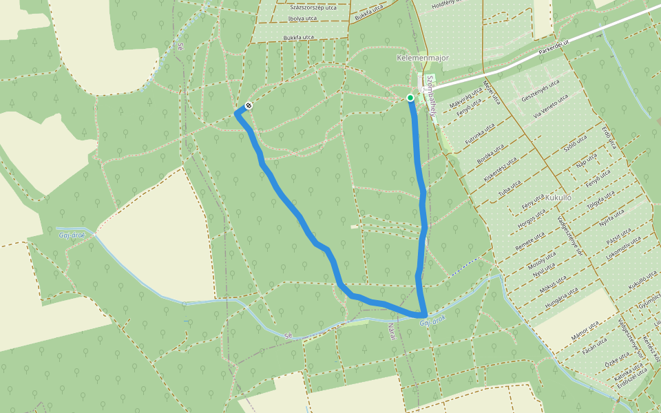 C futókör (piros futó) walking route map in Szombathely