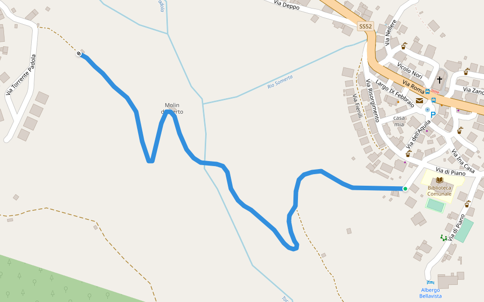 Troi di Mistièri walking route map in Dosoledo