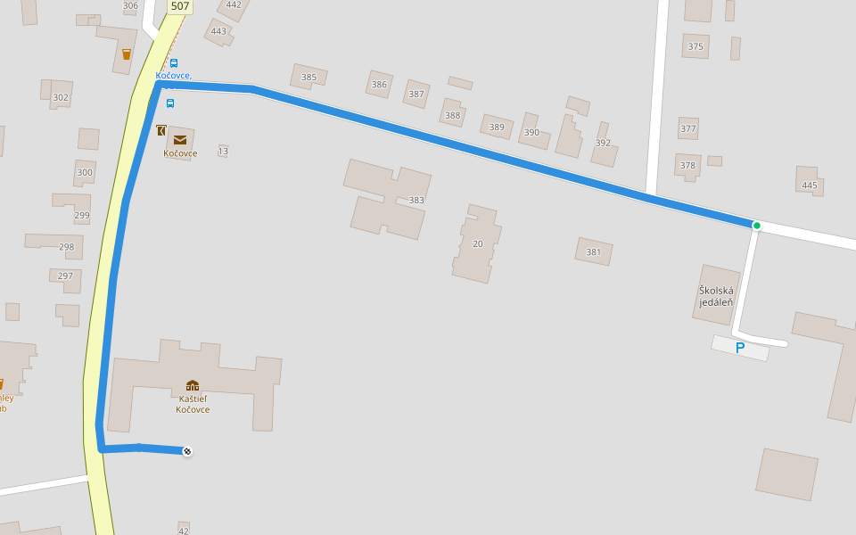 9 zastavení na Rakovského chodníku - trasa B walking route map in Kočovce