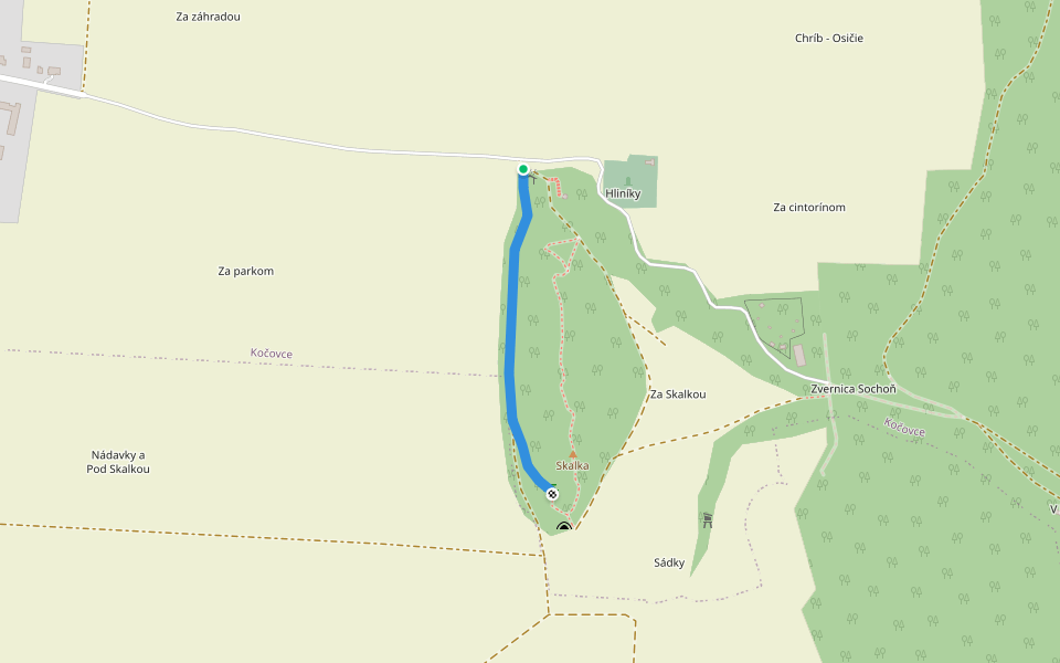 9 zastavení na Rakovského chodníku - trasa C walking route map in Kočovce