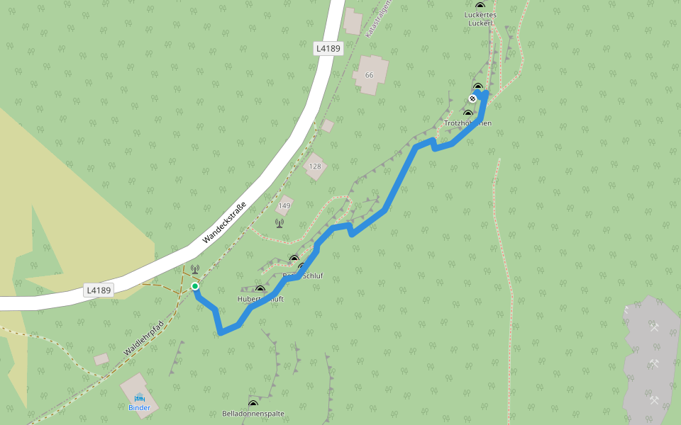 Wandecksteiglein walking route map in Dreistetten