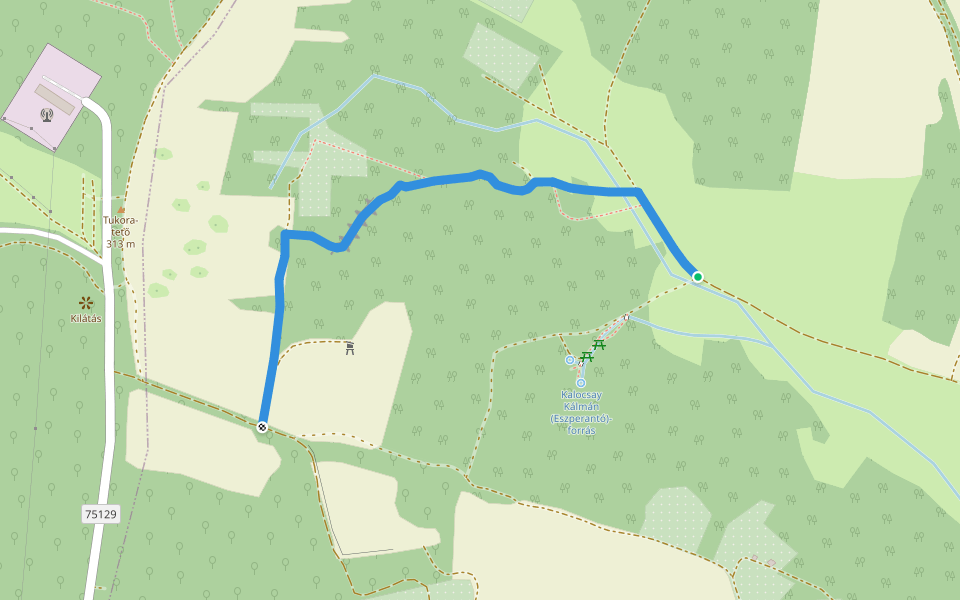 K▲ walking route map in Nagybakónak
