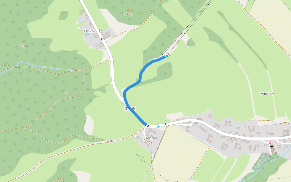 Zahálkovy Skalky (vyhl.) walking route map in Kladky