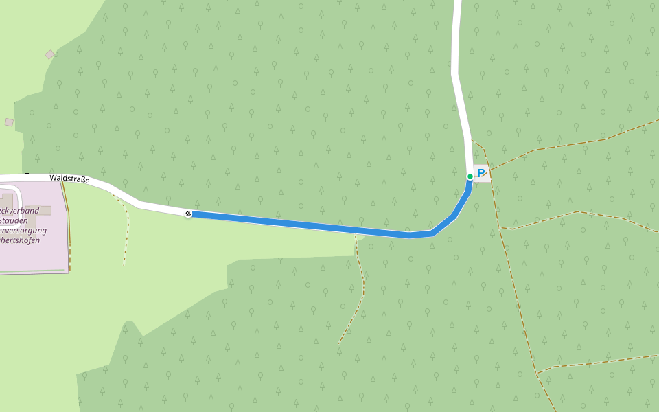 Um die Staudenkapelle walking route map in Mittelneufnach