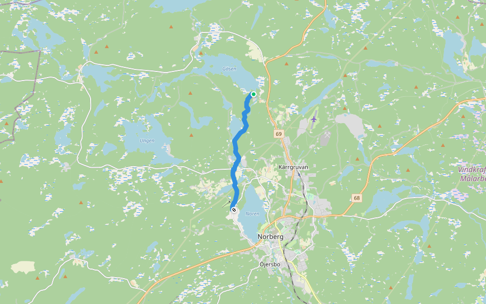 Bruksleden etapp 24 walking route map in Fliken