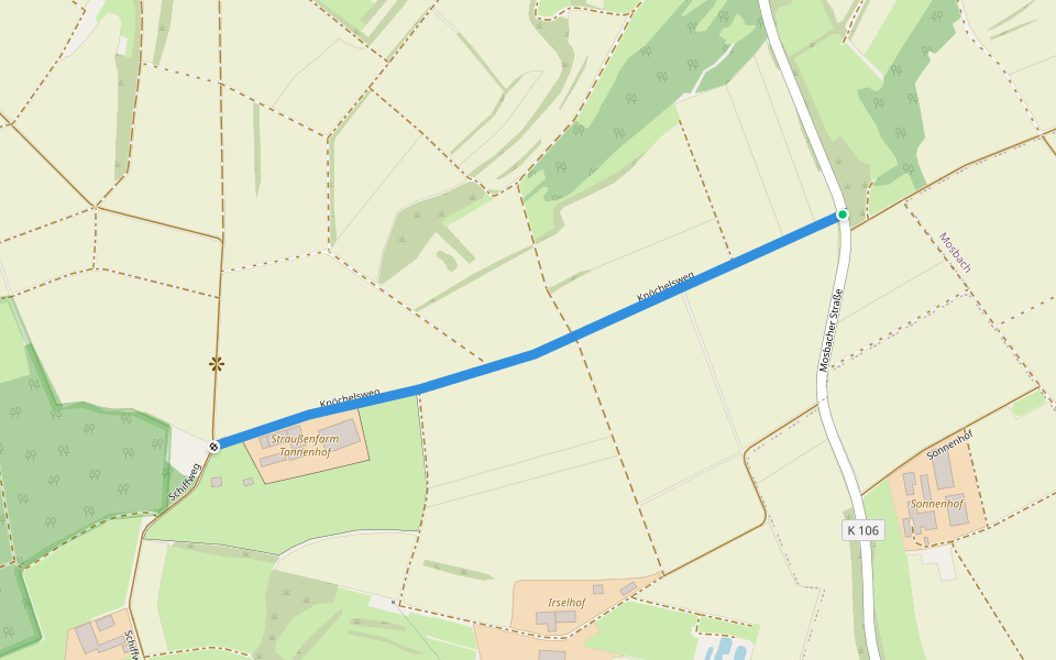 Verbindungsweg walking route map in Schaafheim