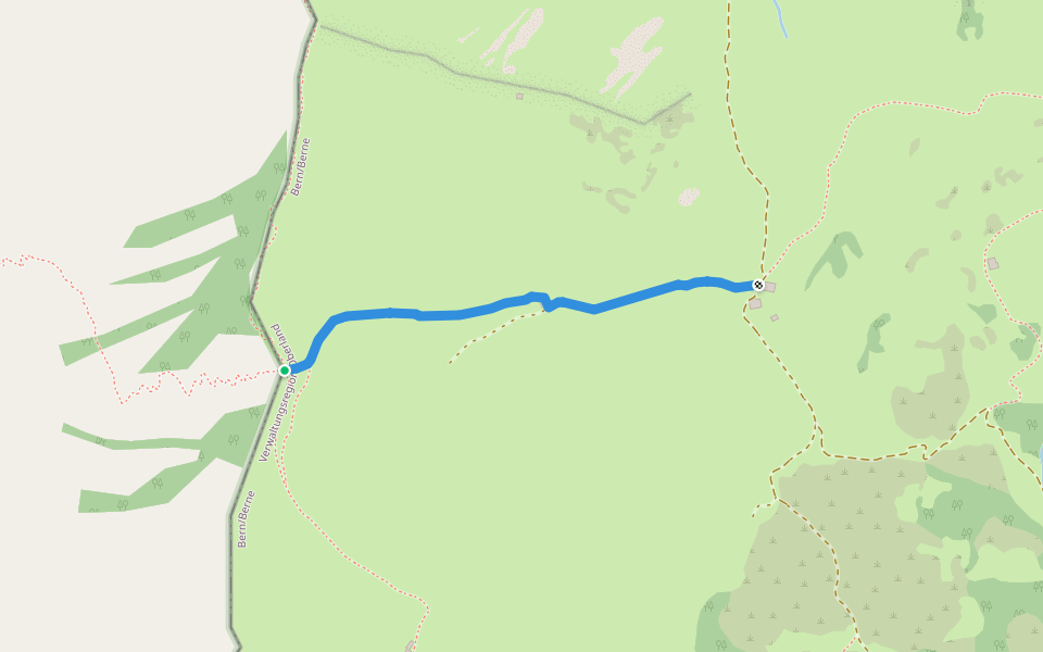 Chänelpass - Vorder Richisalp walking route map in Oberwil im Simmental