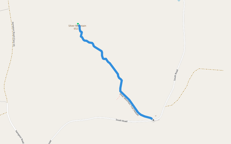 Silver Mountain Trail walking route map in Lempster